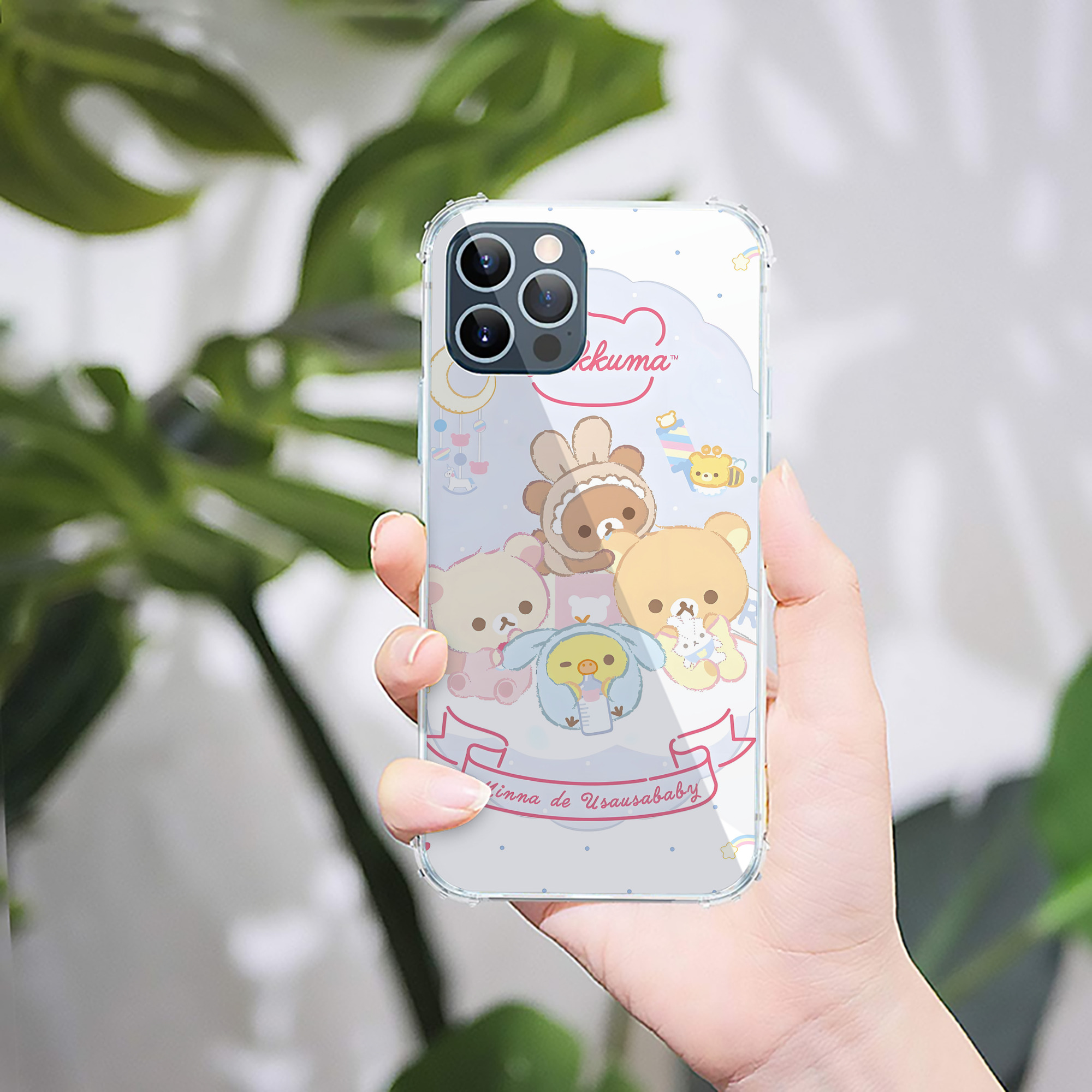 （画像用） リラックマ リラックマ キイロイトリ Rilakkuma Korilakkuma Kiiroitori 【iPhone 12シリーズ対応】透明スマホケース（クリアソフトケース）
